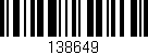 Código de barras (EAN, GTIN, SKU, ISBN): '138649'