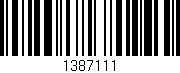 Código de barras (EAN, GTIN, SKU, ISBN): '1387111'