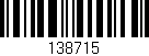 Código de barras (EAN, GTIN, SKU, ISBN): '138715'
