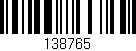 Código de barras (EAN, GTIN, SKU, ISBN): '138765'