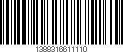 Código de barras (EAN, GTIN, SKU, ISBN): '1388316611110'