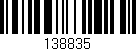 Código de barras (EAN, GTIN, SKU, ISBN): '138835'