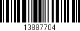 Código de barras (EAN, GTIN, SKU, ISBN): '13887704'