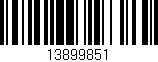 Código de barras (EAN, GTIN, SKU, ISBN): '13899851'