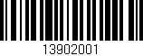 Código de barras (EAN, GTIN, SKU, ISBN): '13902001'
