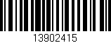 Código de barras (EAN, GTIN, SKU, ISBN): '13902415'