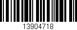 Código de barras (EAN, GTIN, SKU, ISBN): '13904718'