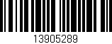 Código de barras (EAN, GTIN, SKU, ISBN): '13905289'