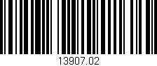 Código de barras (EAN, GTIN, SKU, ISBN): '13907.02'