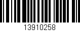 Código de barras (EAN, GTIN, SKU, ISBN): '13910258'
