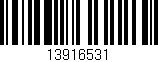 Código de barras (EAN, GTIN, SKU, ISBN): '13916531'