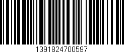 Código de barras (EAN, GTIN, SKU, ISBN): '1391824700597'