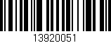 Código de barras (EAN, GTIN, SKU, ISBN): '13920051'
