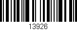 Código de barras (EAN, GTIN, SKU, ISBN): '13926'