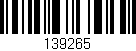 Código de barras (EAN, GTIN, SKU, ISBN): '139265'