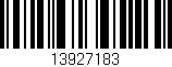 Código de barras (EAN, GTIN, SKU, ISBN): '13927183'