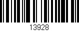 Código de barras (EAN, GTIN, SKU, ISBN): '13928'