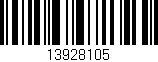 Código de barras (EAN, GTIN, SKU, ISBN): '13928105'