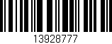 Código de barras (EAN, GTIN, SKU, ISBN): '13928777'