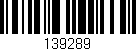 Código de barras (EAN, GTIN, SKU, ISBN): '139289'