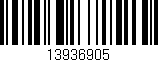 Código de barras (EAN, GTIN, SKU, ISBN): '13936905'