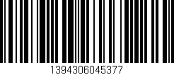 Código de barras (EAN, GTIN, SKU, ISBN): '1394306045377'