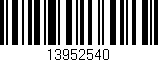 Código de barras (EAN, GTIN, SKU, ISBN): '13952540'