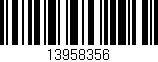 Código de barras (EAN, GTIN, SKU, ISBN): '13958356'