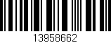 Código de barras (EAN, GTIN, SKU, ISBN): '13958662'