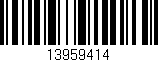 Código de barras (EAN, GTIN, SKU, ISBN): '13959414'
