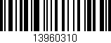 Código de barras (EAN, GTIN, SKU, ISBN): '13960310'