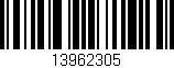 Código de barras (EAN, GTIN, SKU, ISBN): '13962305'