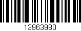 Código de barras (EAN, GTIN, SKU, ISBN): '13963980'
