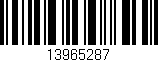 Código de barras (EAN, GTIN, SKU, ISBN): '13965287'