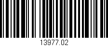 Código de barras (EAN, GTIN, SKU, ISBN): '13977.02'
