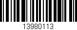 Código de barras (EAN, GTIN, SKU, ISBN): '13980113'