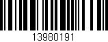 Código de barras (EAN, GTIN, SKU, ISBN): '13980191'