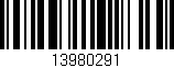 Código de barras (EAN, GTIN, SKU, ISBN): '13980291'