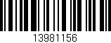 Código de barras (EAN, GTIN, SKU, ISBN): '13981156'