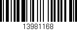 Código de barras (EAN, GTIN, SKU, ISBN): '13981168'