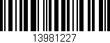 Código de barras (EAN, GTIN, SKU, ISBN): '13981227'