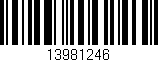Código de barras (EAN, GTIN, SKU, ISBN): '13981246'