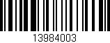 Código de barras (EAN, GTIN, SKU, ISBN): '13984003'