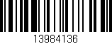 Código de barras (EAN, GTIN, SKU, ISBN): '13984136'