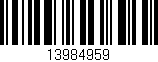 Código de barras (EAN, GTIN, SKU, ISBN): '13984959'