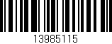 Código de barras (EAN, GTIN, SKU, ISBN): '13985115'