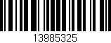 Código de barras (EAN, GTIN, SKU, ISBN): '13985325'