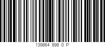 Código de barras (EAN, GTIN, SKU, ISBN): '139864_898_0_P'