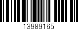 Código de barras (EAN, GTIN, SKU, ISBN): '13989165'
