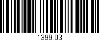 Código de barras (EAN, GTIN, SKU, ISBN): '1399.03'